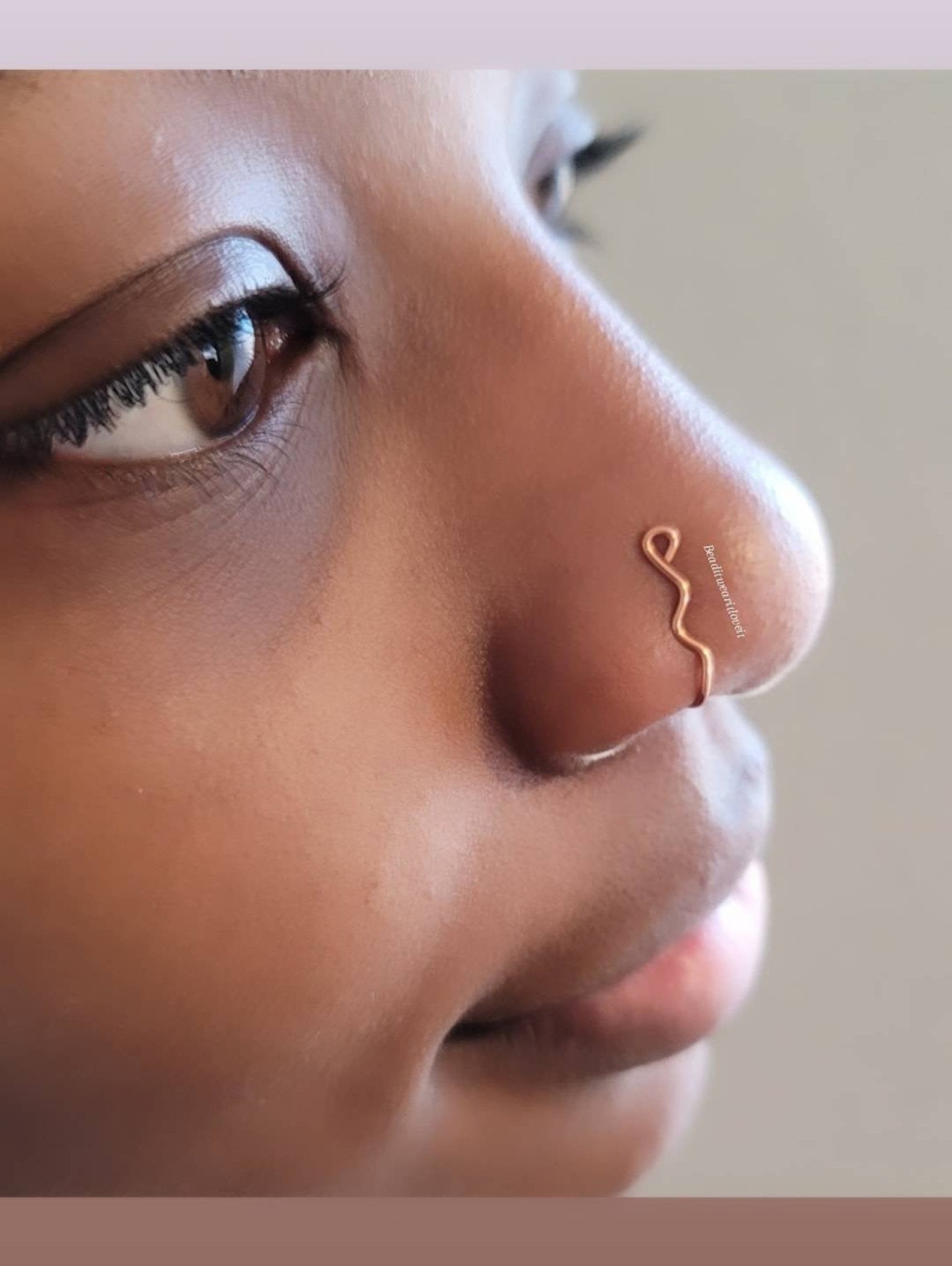 Ethnic Copper Nose Cuff Afrocentric Nose Jewelry The Purity Etsy