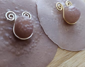 Adjustable Clip On Nipple Jewelry, Nipple Rings No Piercing, Swirl Clip on Nipple Clamp, Nippies, Nipple Jewelry