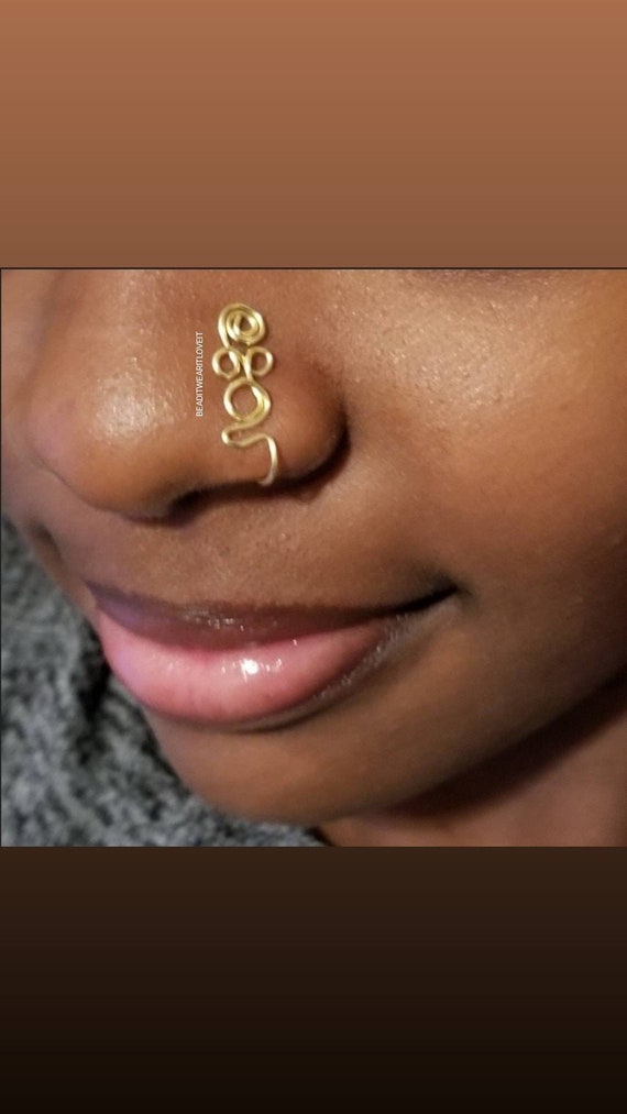 The All Cuff, Unique Nose Jewelry, Exclusive Nose Ring No Piercing, Fake  Nose Ring, Afrocentric Nose Clip 