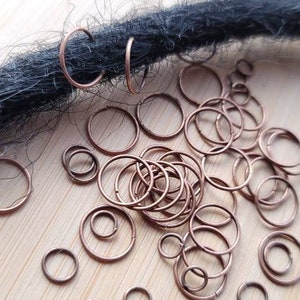 10pcs Hair Rings For Locs Braids & Twists, Dread Rings, Braid Rings, Loc jewelry, Dreadlock Rings image 10