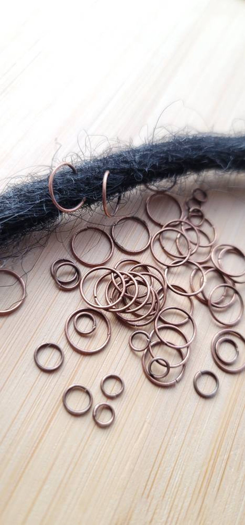 10pcs Hair Rings For Locs Braids & Twists, Dread Rings, Braid Rings, Loc jewelry, Dreadlock Rings image 10