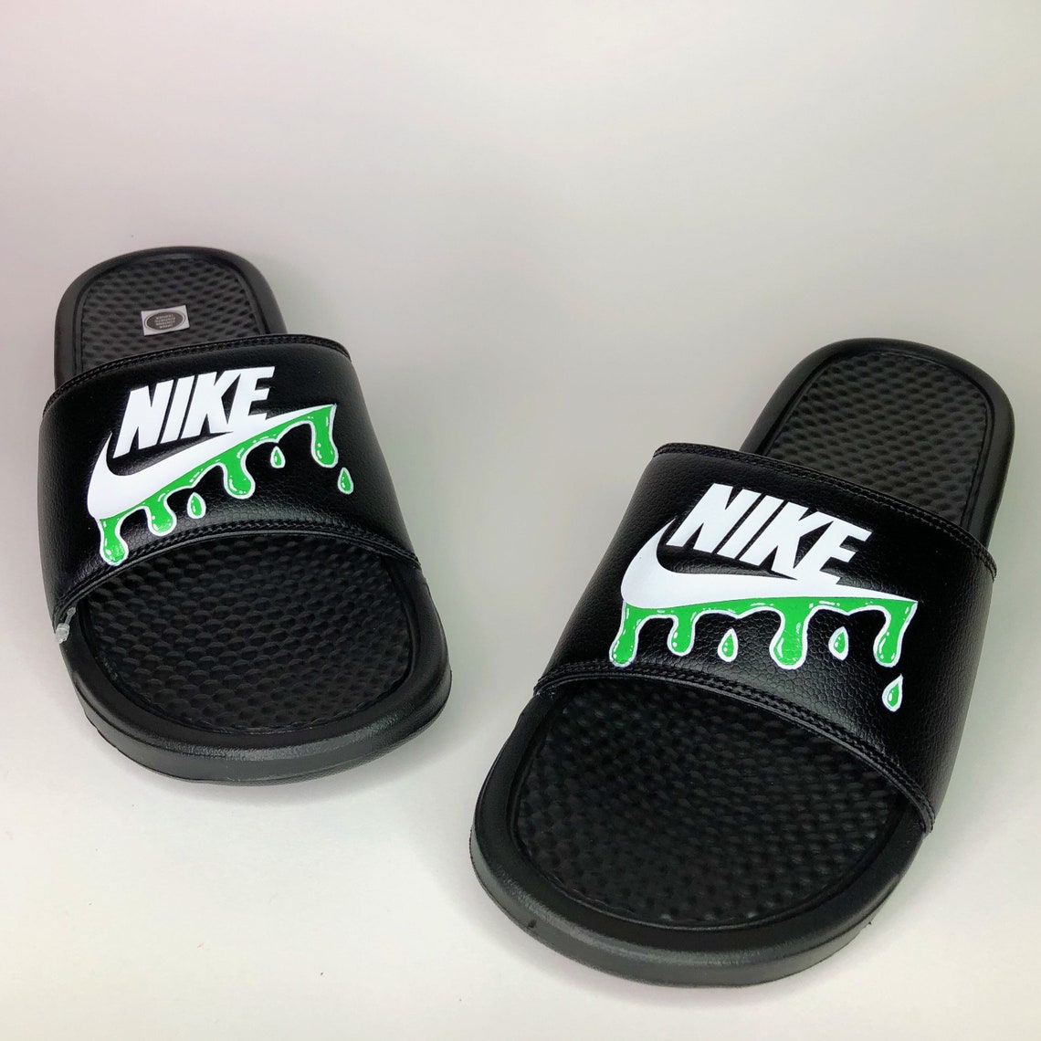 Custom Slime Drip Nike Slides | Etsy