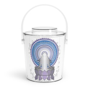 Blue Mantra Ice Bucket with Tongs