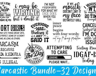 Sarkastisches SVG-Bundle, lustiges SVG-Bundle