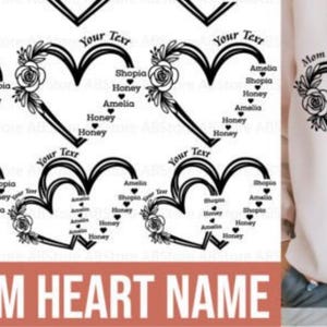 Custom Heart Name Svg Bundle