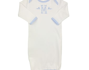 Multi Option Embroidered Baby Boy Gown (10 Design Options)