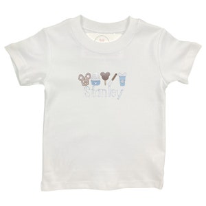 Disney Snacks Embroidered Shirt, Disney Clothing, Embroidered Shirt, Disney food, Disney Embroidered Shirts, Disney Embroidery, Mickey