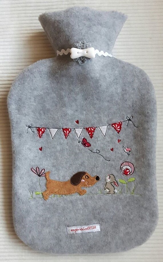 Warmflasche Dackel Hund Hase Warme Bettflasche Etsy