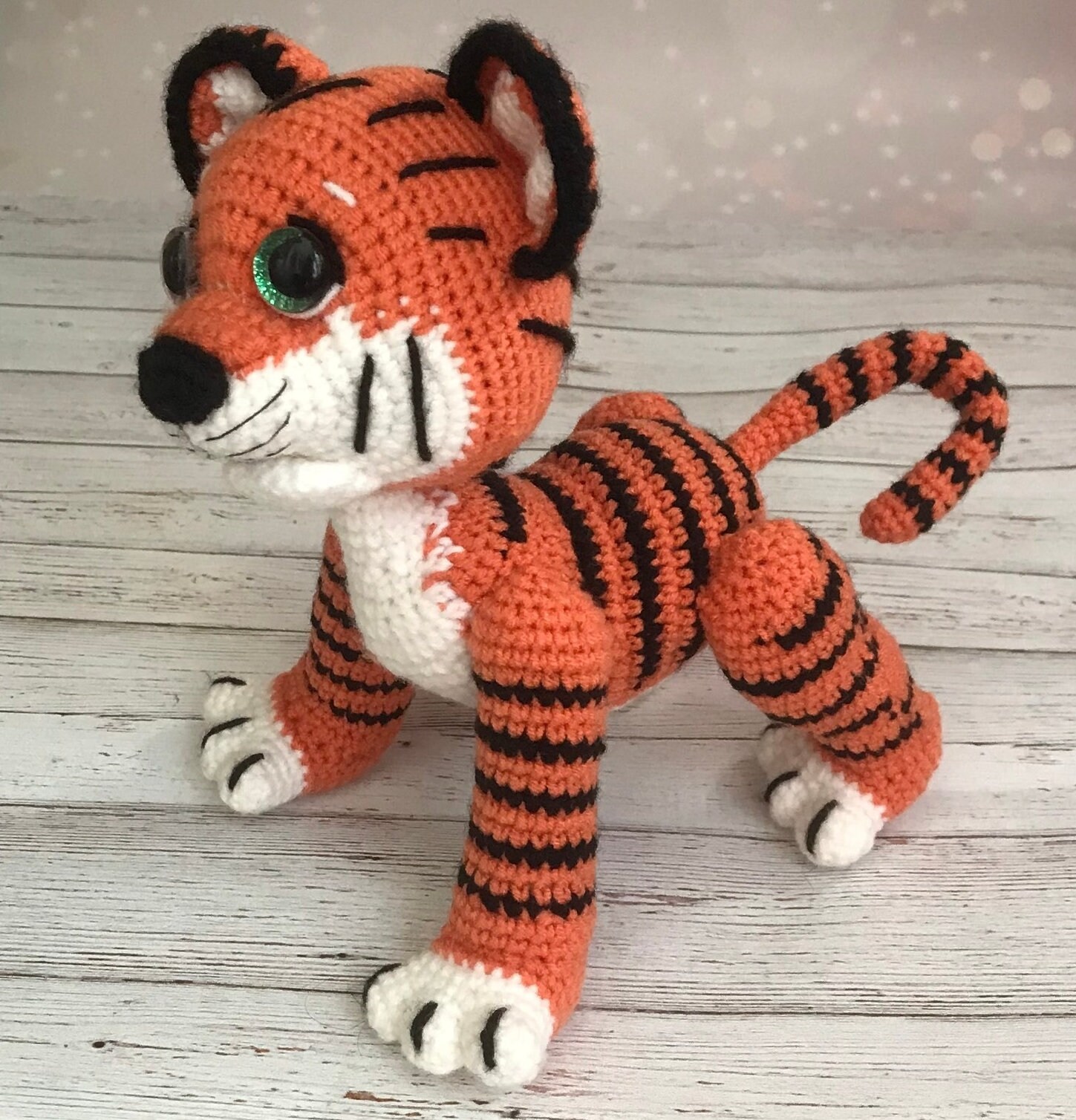 Crochet Tiger
 Crocheted tiger FREE SHIPPING hand crocheted tiger