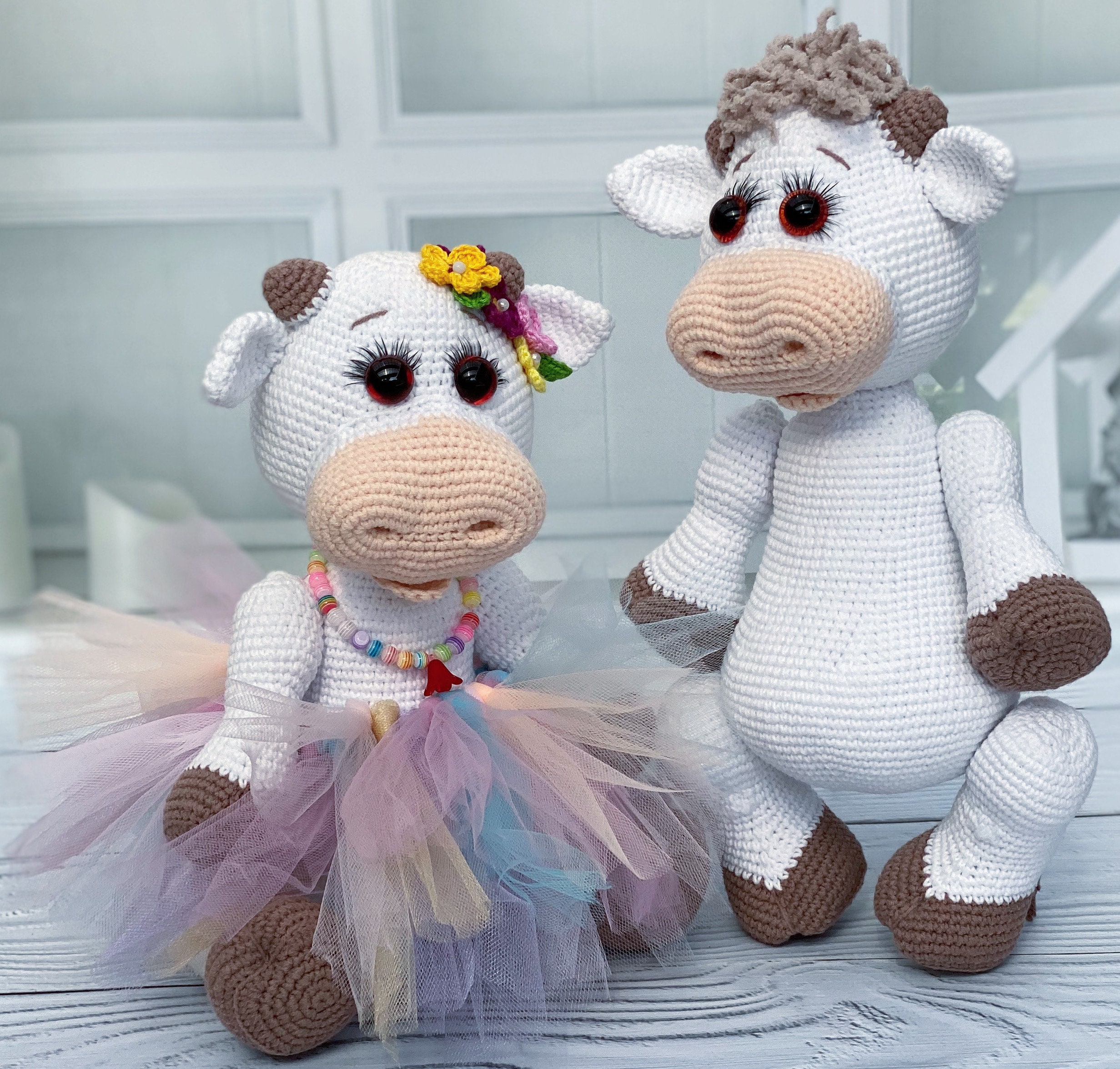 Plush Cow Big Plush Cow Crocheted Amigurumi Cow Soft Cow | Etsy UK