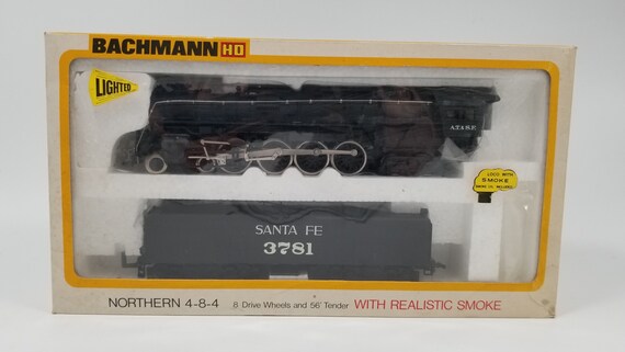 Vintage Ho Bachmann 660 Northern Loco 4 8 4 Santa Fe And 56 Tender 9781 Smoke