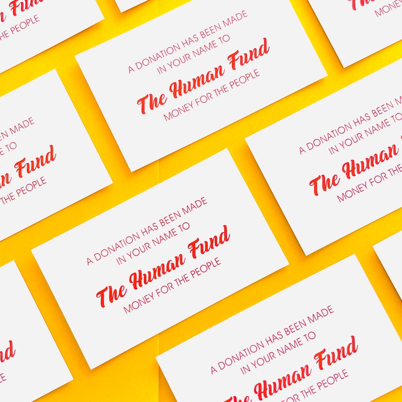 The Human Fund Cards / Festivus the Human Fund Greeting Card Etsy