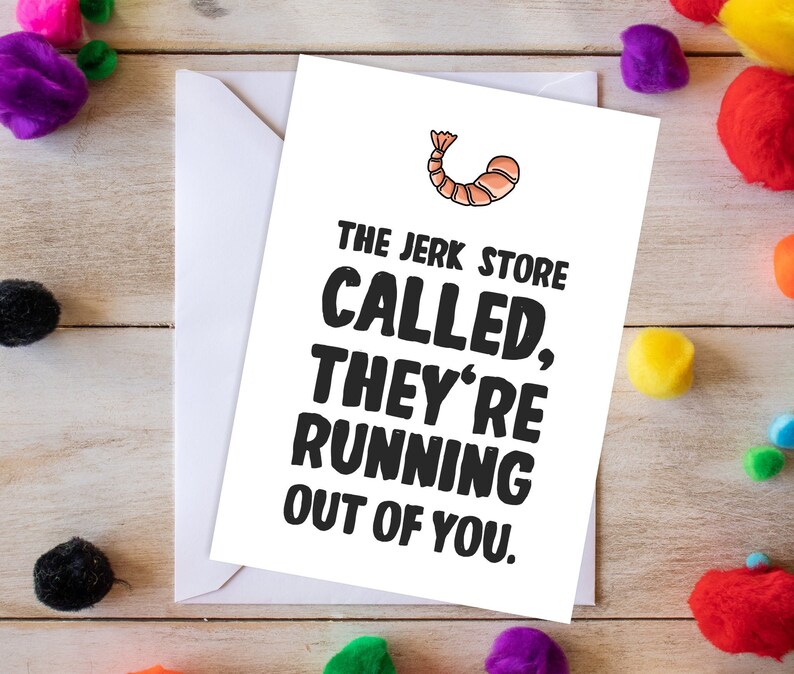 Jerk Store Greeting Card seinfeld card seinfeld Blank Inside seinfeld greeting card