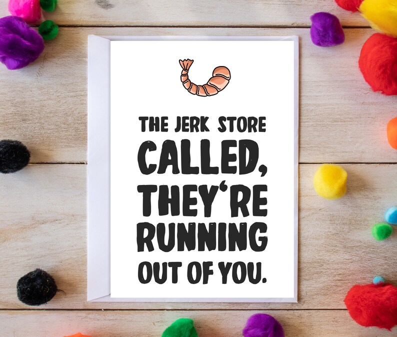 Jerk Store Greeting Card seinfeld card seinfeld Blank Inside seinfeld greeting card
