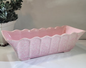 Pink MCM ceramic planter, made in USA, home decor, succulent planter, California Pottery