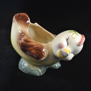 Adorable bird planter, bird vase, kitchen scrubbie holder, potpourri holder, succulent planter