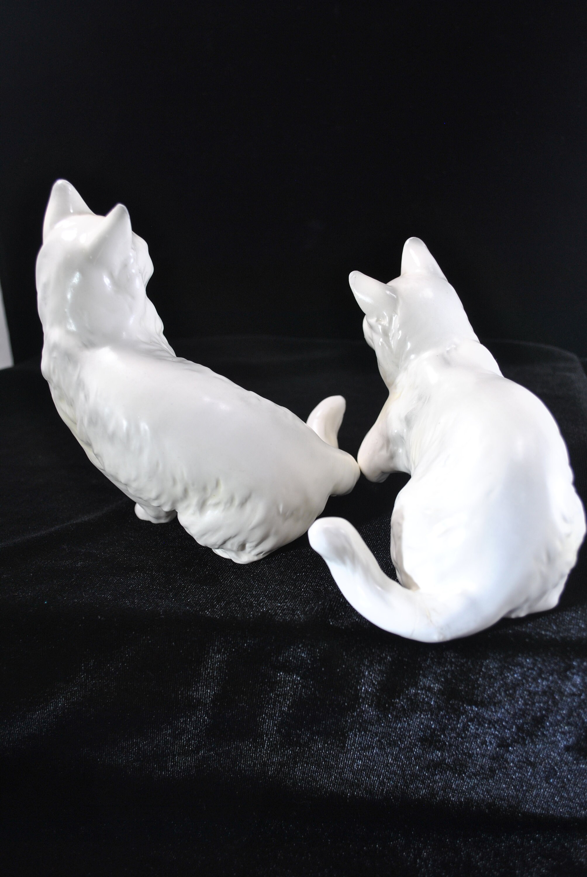 Set of 2 Lefton Porcelain Cat Shelf Sitter Figurines Playful | Etsy