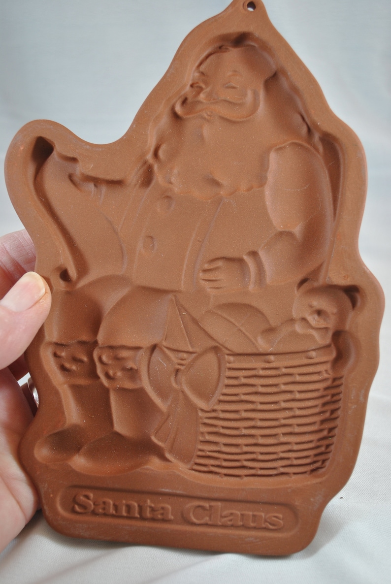 Longaberger Cookie Molds Clay cookie mold Santa Claus Kris Etsy