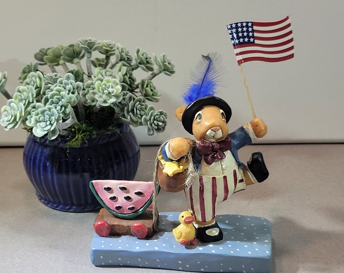 Harry the Rabbit, Picnic on Parade 4th of July Figurine, Independence ...