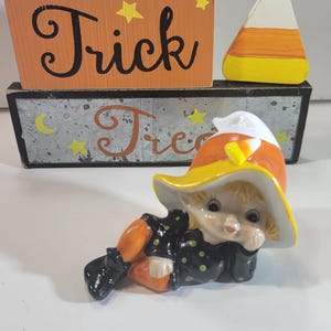 Candy Corn Halloween Pixie Elf: Reimagined Vintage Decor