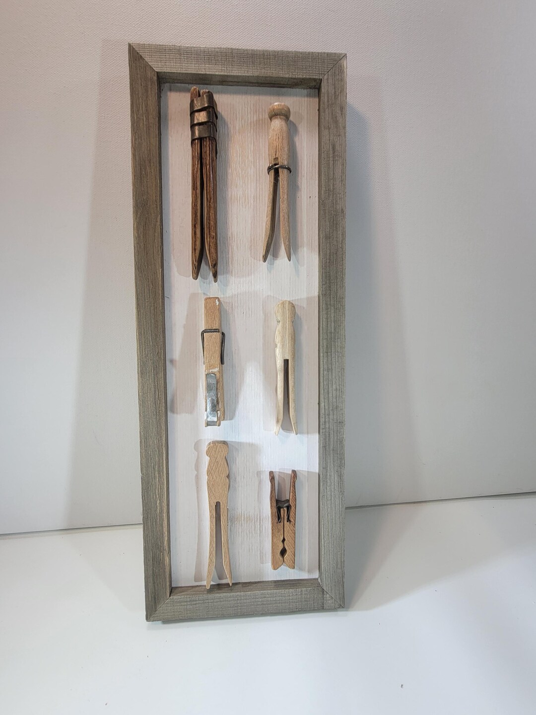 Framed Collection of Vintage Clothespins, Laundry Room Decor - Etsy