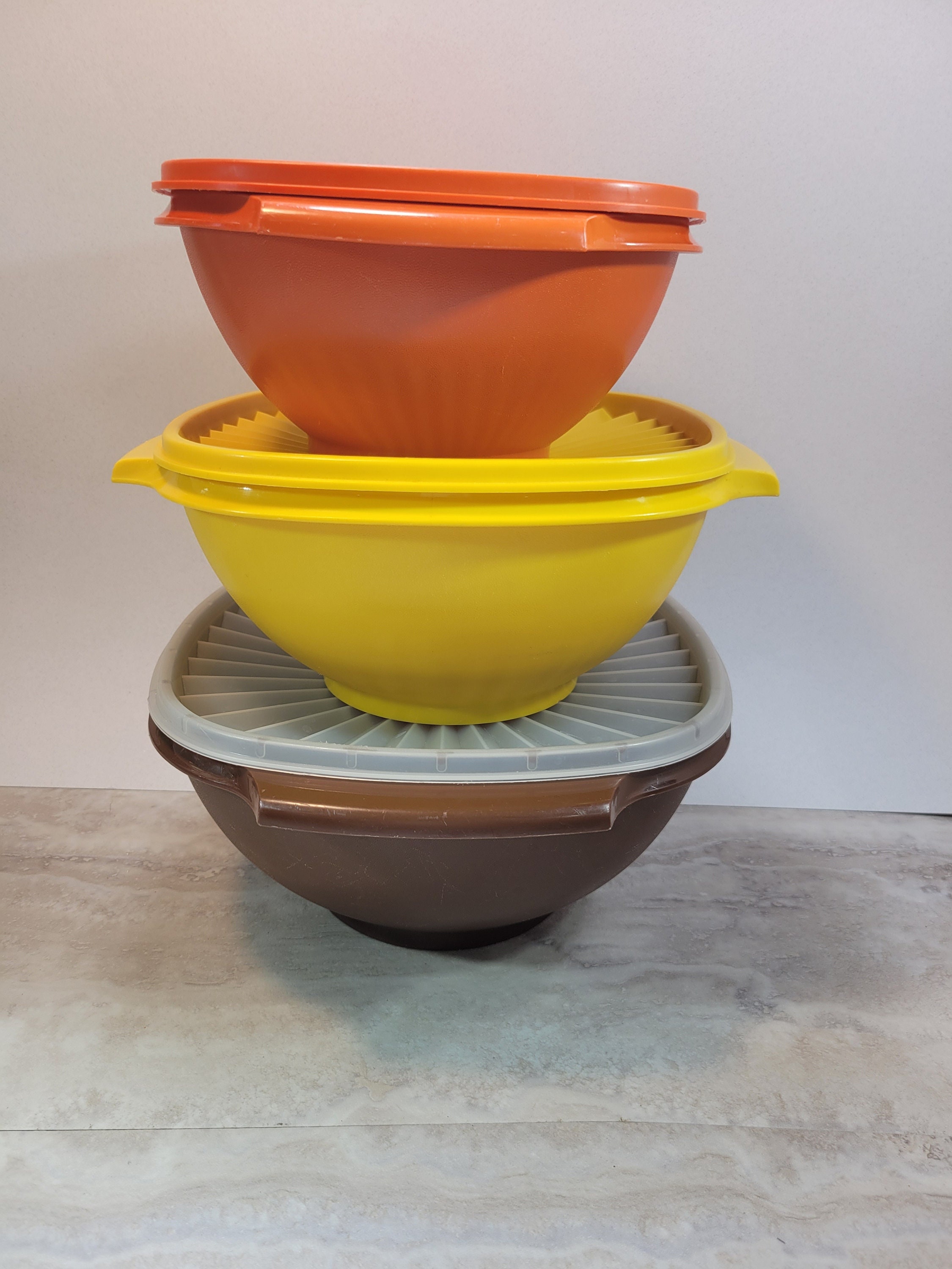Ciotole Tupperware colorate set di 3 marrone giallo e - Etsy Italia