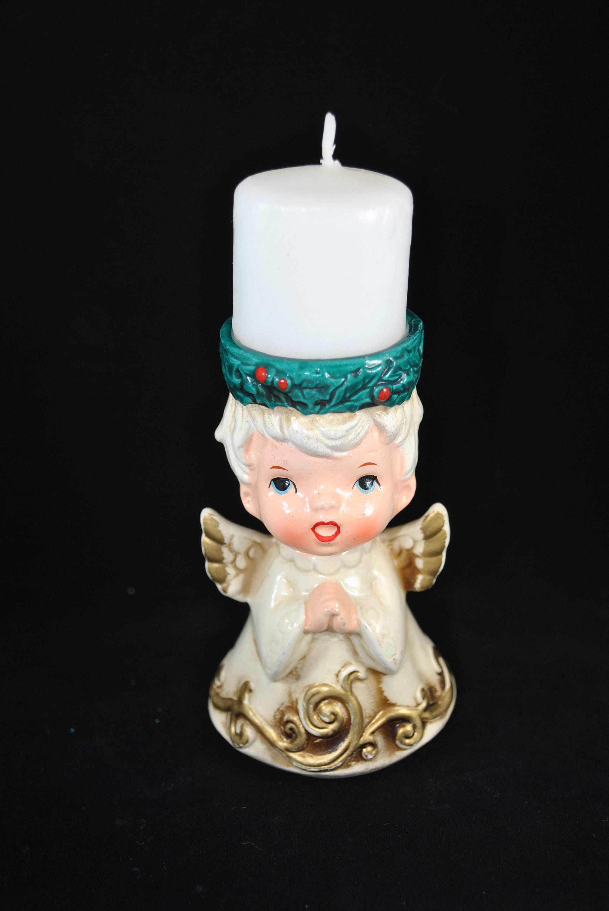 Lefton Christmas Angel Votive Holder Porcelain Christmas Etsy