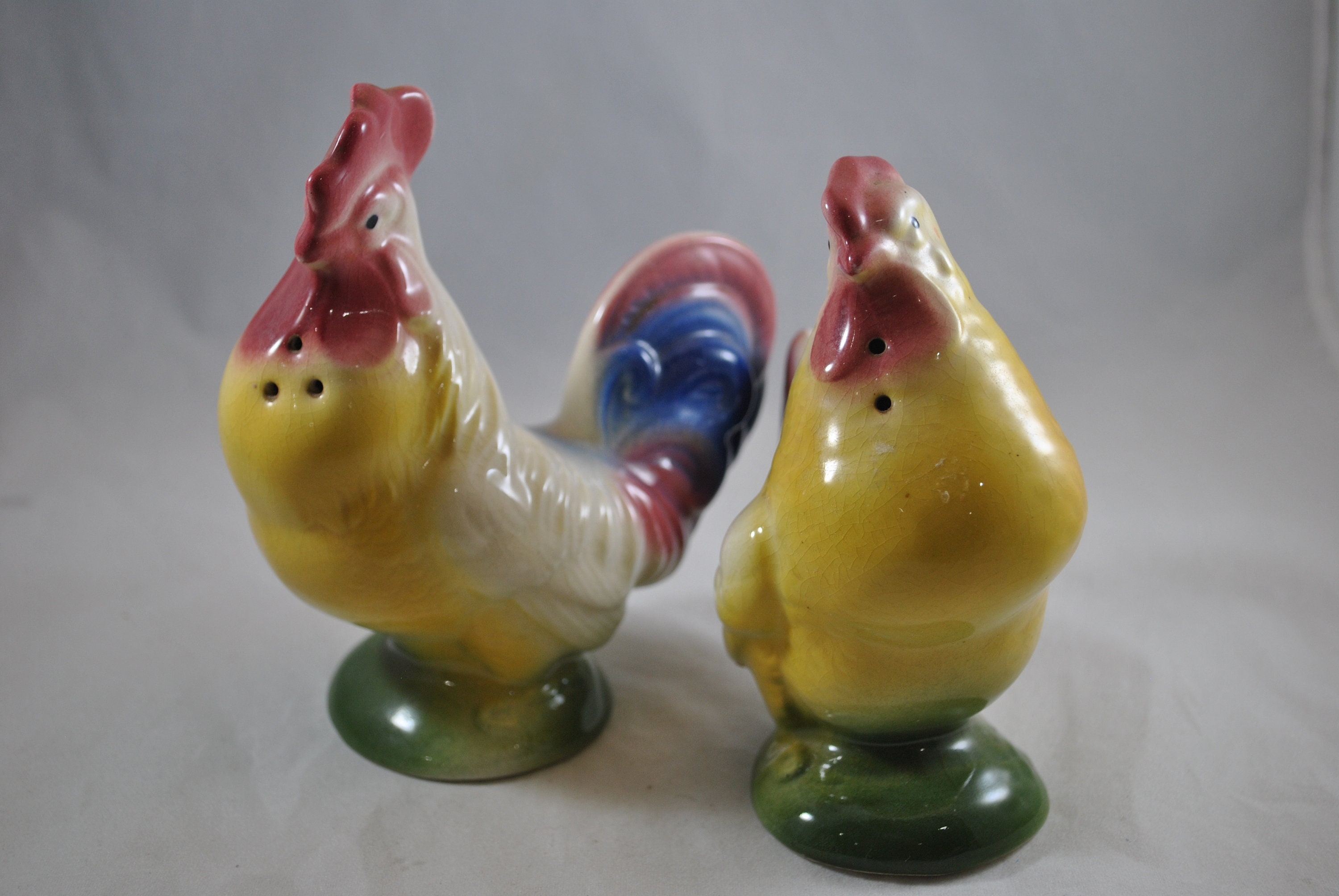 Large Rooster and Chicken Salt and Pepper Shakers - Etsy