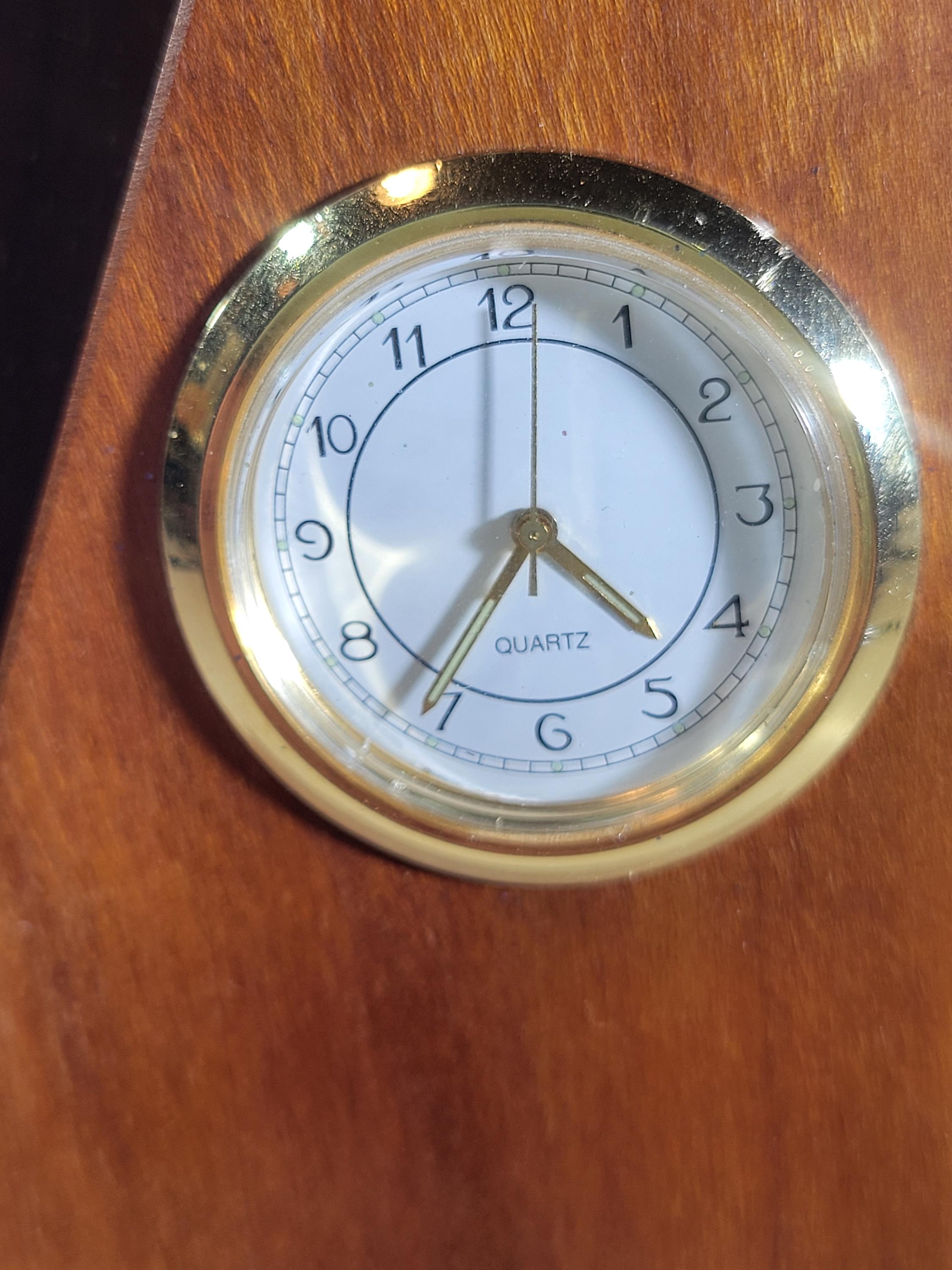 Artisan Triangular Wood Desk Clock, Analog Face, Vintage - Etsy