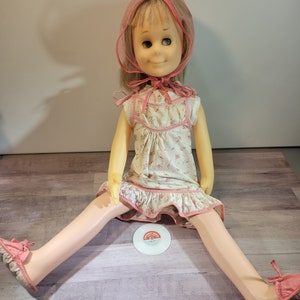 Charmin Chatty doll, talking doll, original Pajama Party clothes, Mattel pull string doll with record, 1960&#39;s NO VOICE