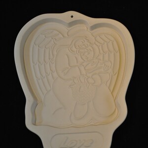 Love Longaberger Cookie Mold, Angel and child, Christmas, vintage