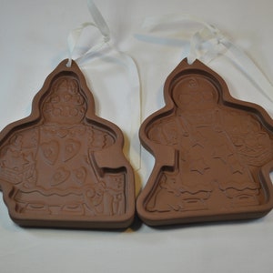 2 Longaberger Cookie Molds, Gingerbread boy and girl, like new, vintage