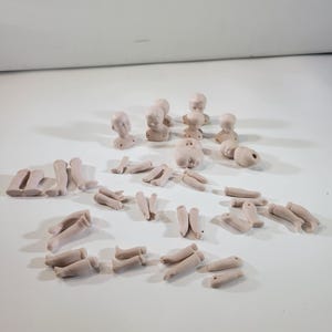 Bisque doll body parts, complete sets, DIY dolls, assemblage