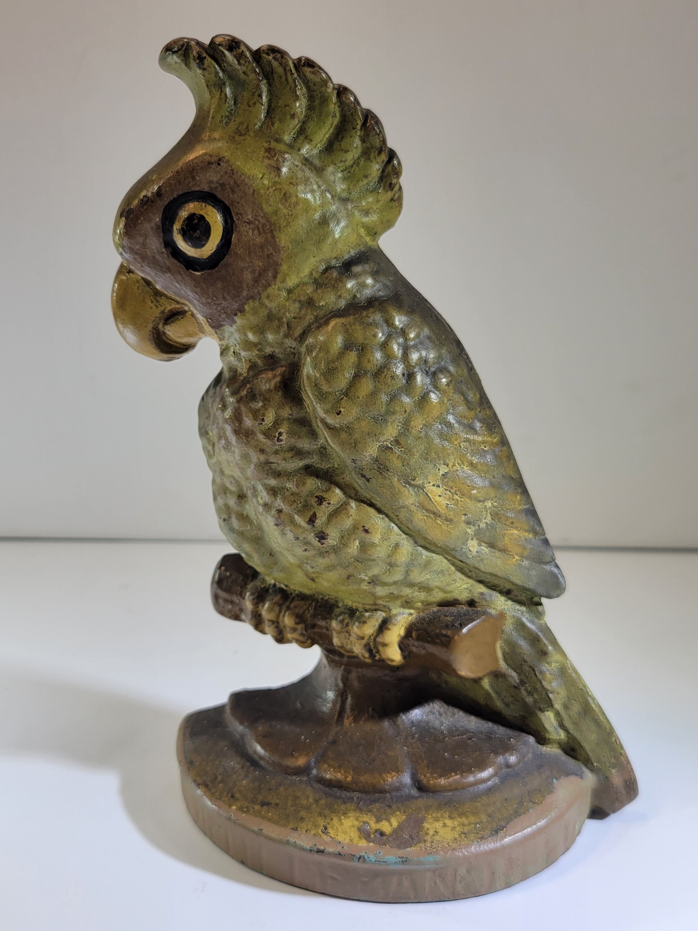 Hubley Parrot or Cockatoo Cast Iron Doorstop, North Lebanon  display picture 2