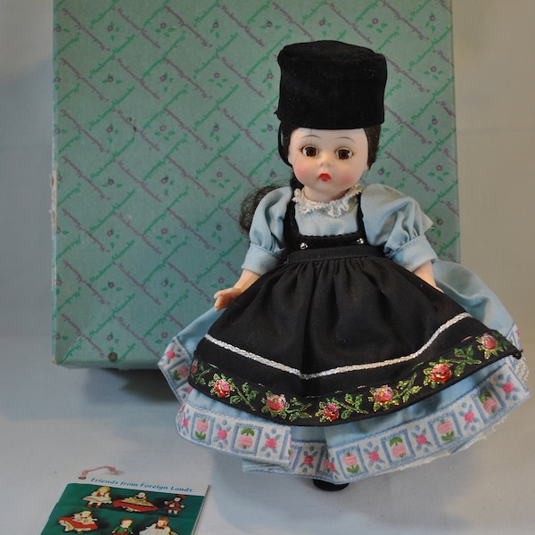 Madame Alexander Rumania girl doll, bent knee, collectible, vintage, 1960's, IOB