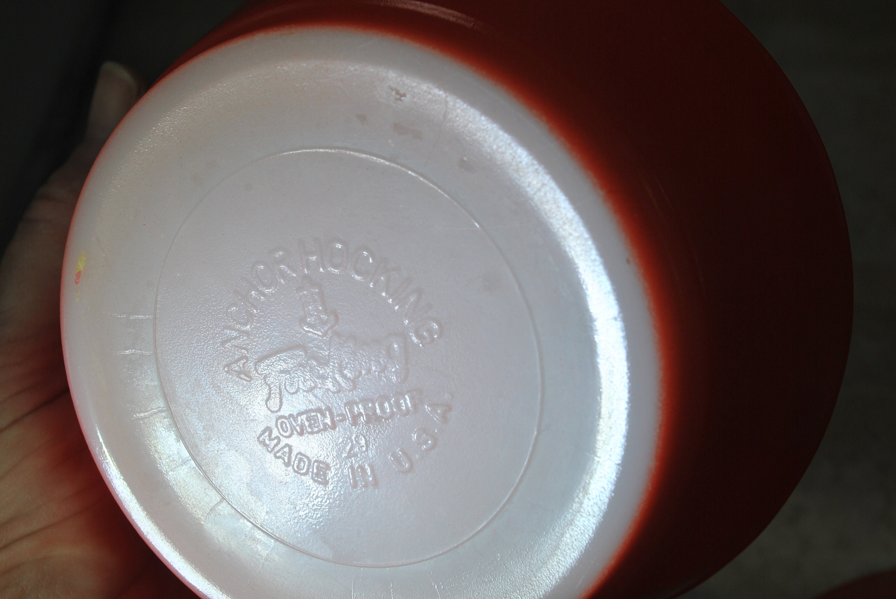 7 Anchor Hocking Red Fire King Bowls Glass Collectible Small Etsy