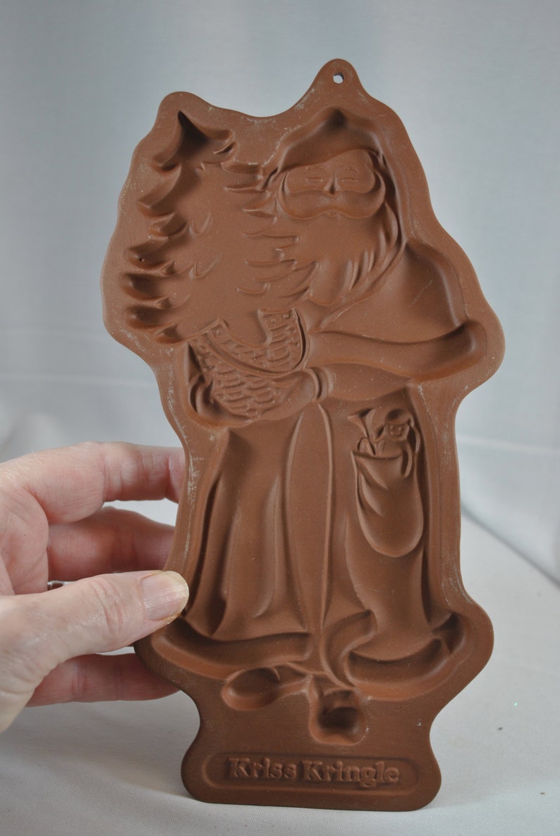 Longaberger Cookie Molds Clay cookie mold Santa Claus Kris Etsy