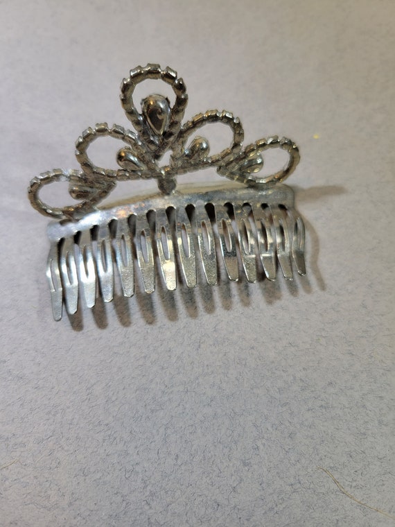 Sparkly Rhinestone hair comb, vintage decorative … - image 3