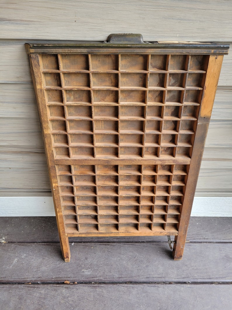Vintage Wood Printers Tray Drawer Letterpress Tray Etsy