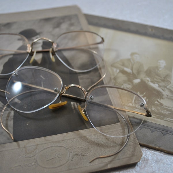 Choice of Antique frameless eyeglasses, optical, 1900's, spectacles, antique eyewear