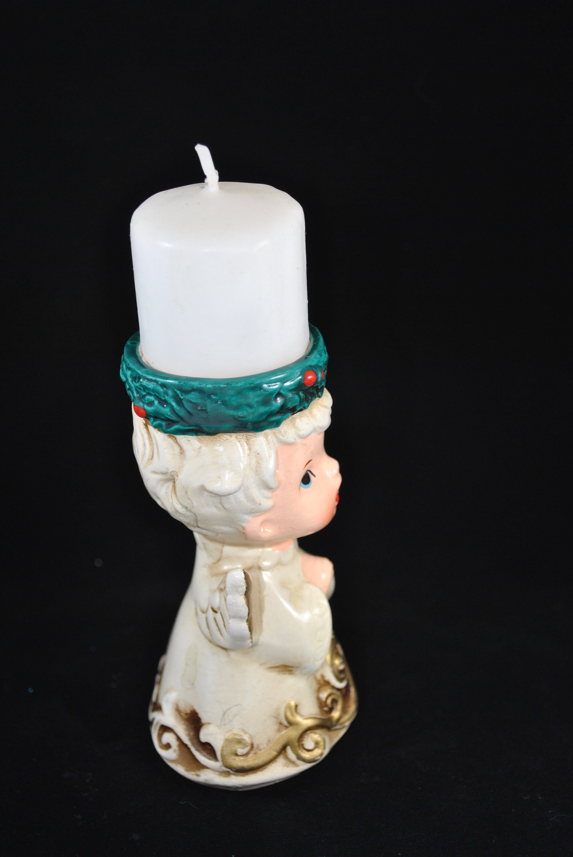Lefton Christmas angel votive holder porcelain Christmas Etsy