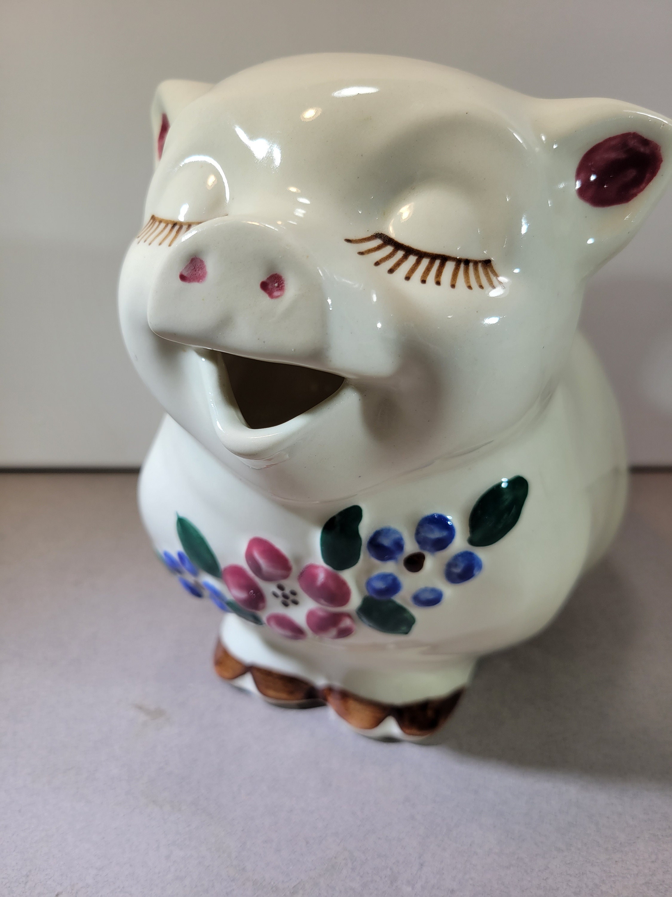 Vintage Shawnee Smiley Pig Large Pitcher or Creamer, Ceramic