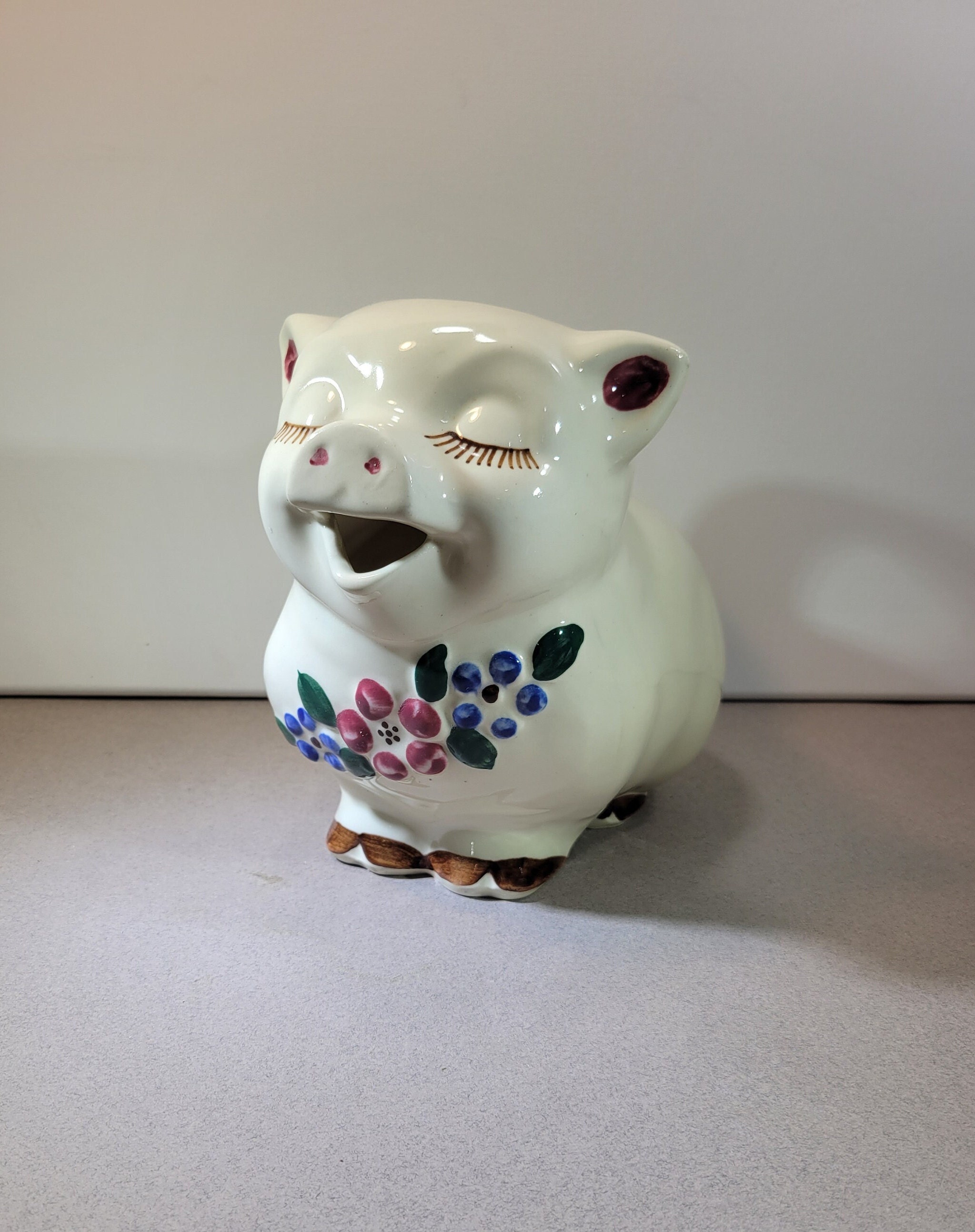 Vintage Shawnee Smiley Pig Large Pitcher or Creamer, Ceramic