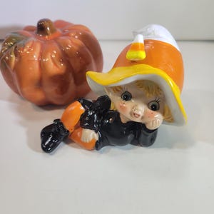 Candy Corn Halloween Pixie Elf: Reimagined Vintage Decor