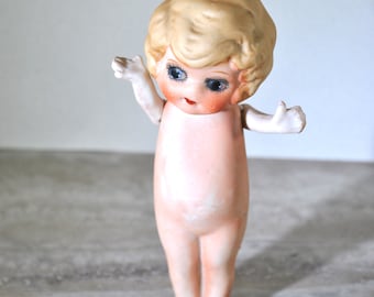 Large Bisque Frozen Charlotte doll,  movable arms, collectible, doll, vintage
