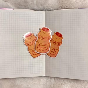 YaCat Sticker, Cat sticker, cute sticker, yakult sticker, asian inspired sticker, yogurt drink sticker, jelly sticker