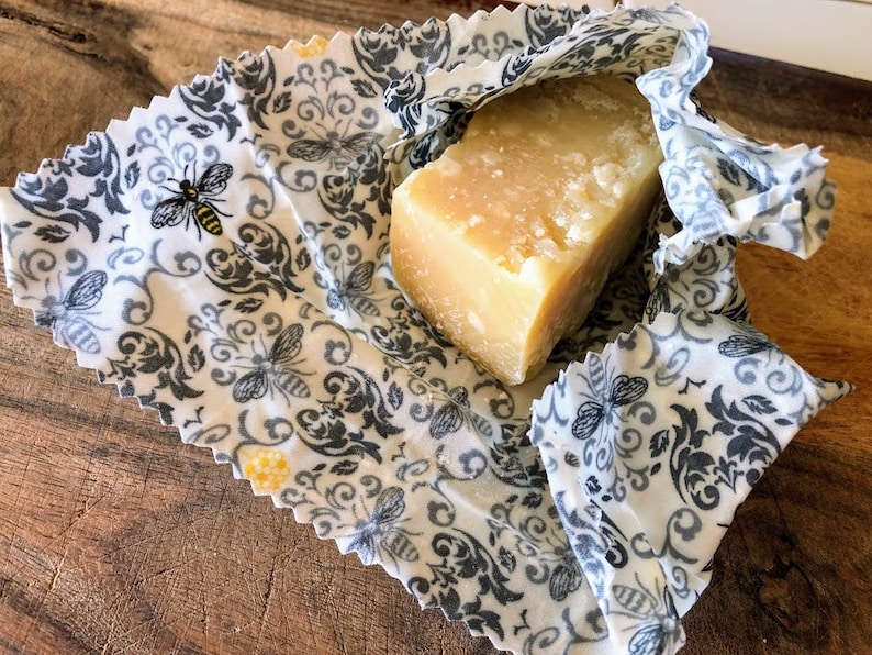 Organic Beeswax Wraps set of Three Etsy