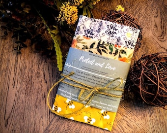 Organic Beeswax Wraps (Set of three)