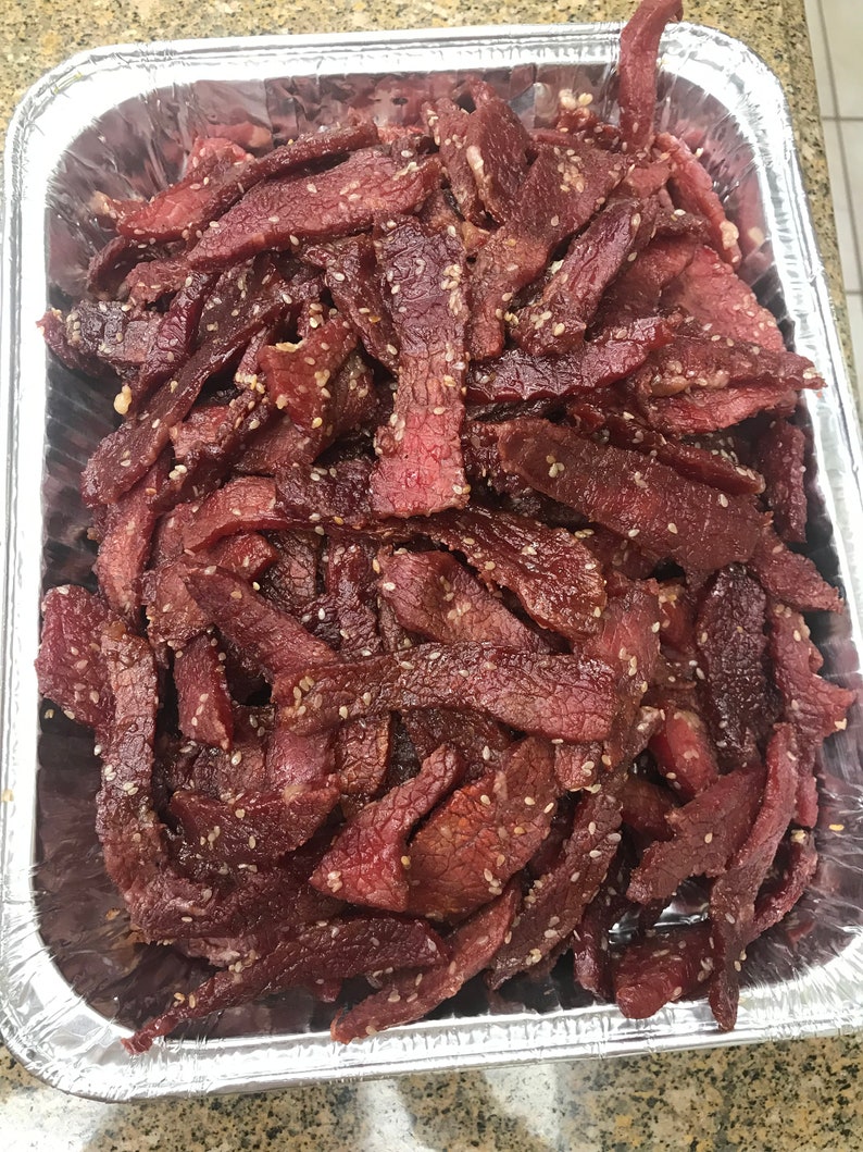 Homemade Teriyaki Beef Jerky ONE POUND Etsy