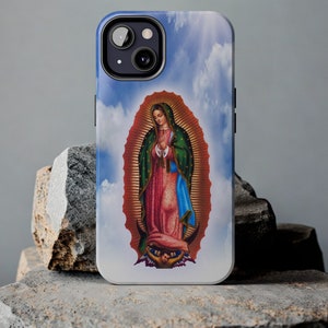 Virgen de Guadalupe Jungfrau Maria Virgencita , iPhone 15, 14, 13, Pro Max Tough iPhone Glossy Phone Case, Jungfrau Maria, Handyhülle